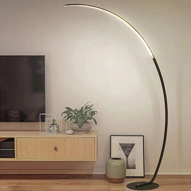 Lunara Arc LED Floor Lamp OpalDwell