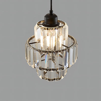 Aurelia Striated Crystal Ceiling Light With Elegant Cord - OpalDwell