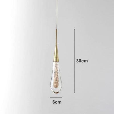 DrizzleDrop Pendant Light by Luneo with LED Drops Ambient OpalDwell