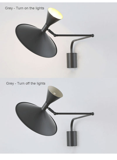 NovaSwing Wall Lamp Plug In Swing Arm for Bedroom Decor - OpalDwell