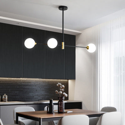 Lyra Nordic Glass Ball Ceiling Light With E27 LED Bulbs - OpalDwell