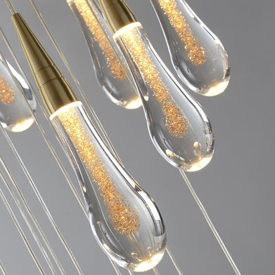 DrizzleDrop Pendant Light by Luneo with LED Drops Ambient OpalDwell