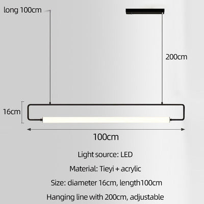 Nordis Arc Dining Bar Chandelier Black Minimalist Light - OpalDwell