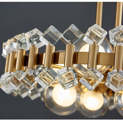Lumira Colorful Crystal Chandelier for Living Room - OpalDwell