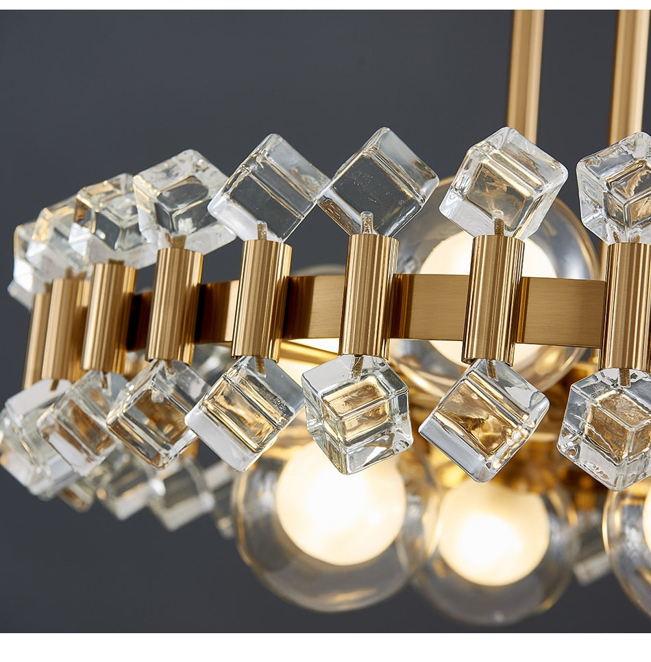 Lumira Colorful Crystal Chandelier for Living Room - OpalDwell