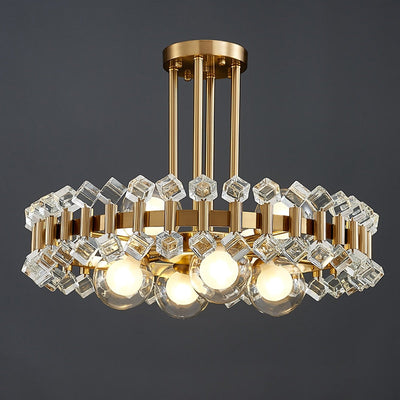 Lumira Colorful Crystal Chandelier for Living Room - OpalDwell