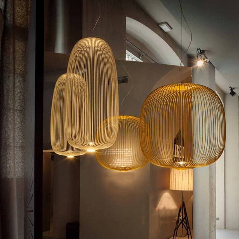 Spokes Suspension Pendant Light With Spoke Motif 35 Cm Diameter 135 Cm High - OpalDwell