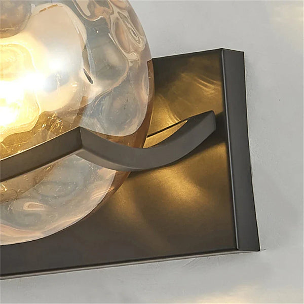 AureaLume Glass LED Wall Lamp for Bedroom Modern Glow - OpalDwell