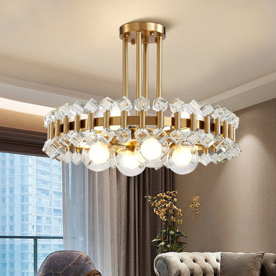 Lumira Colorful Crystal Chandelier for Living Room - OpalDwell
