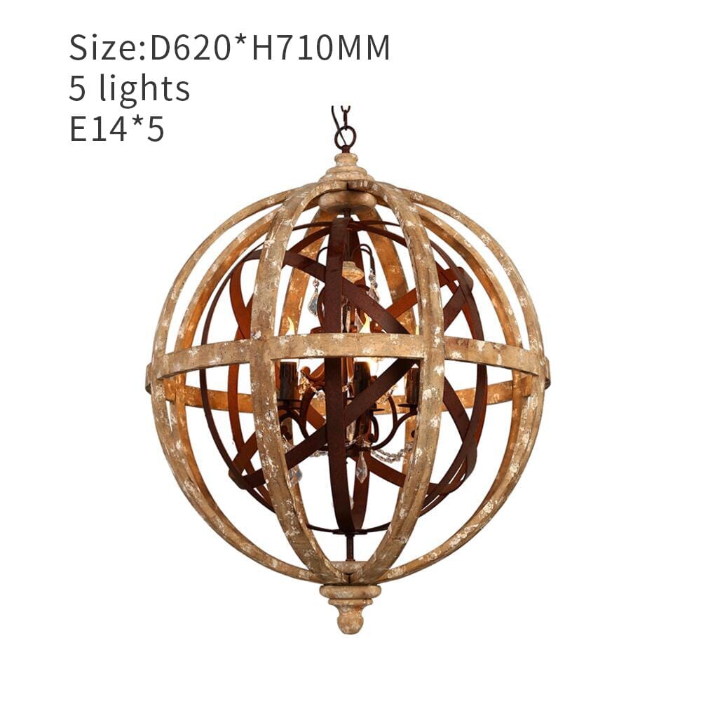 Heirloom Wooden Chandelier - OpalDwell