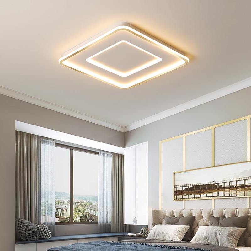 Rectangular Ceiling Light With Geometric Design | OpalDwell - OpalDwell