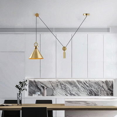 Gold Ceiling Pendant Light - OpalDwell