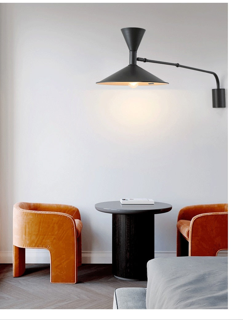 NovaSwing Wall Lamp Plug In Swing Arm for Bedroom Decor - OpalDwell