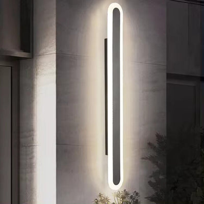 Ravelle Black Outdoor LED Wall Strip Light - OpalDwell