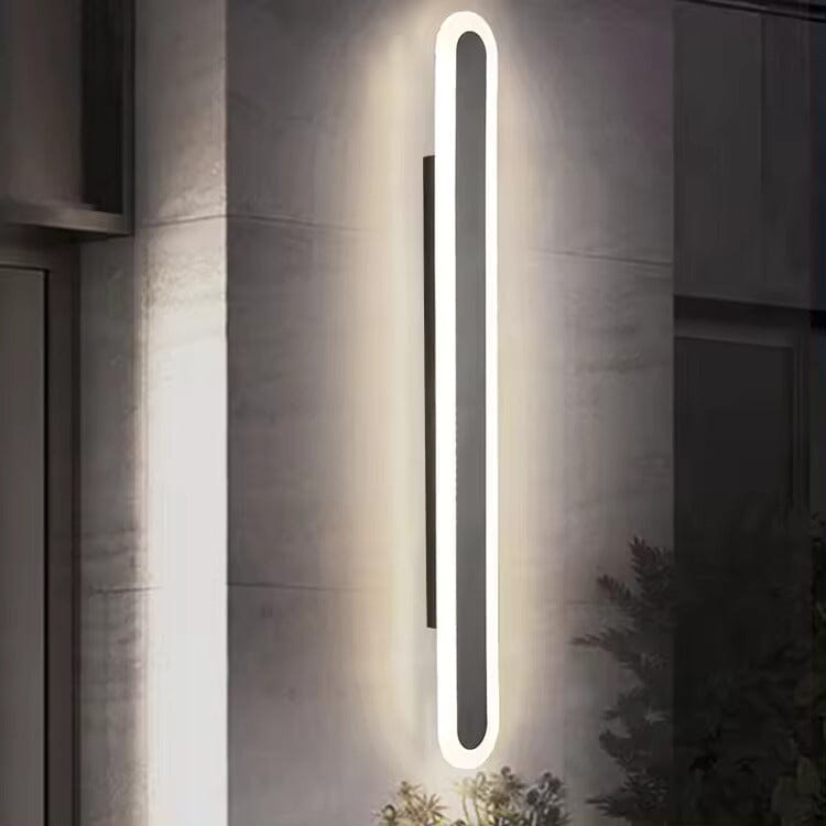 Ravelle Black Outdoor LED Wall Strip Light - OpalDwell