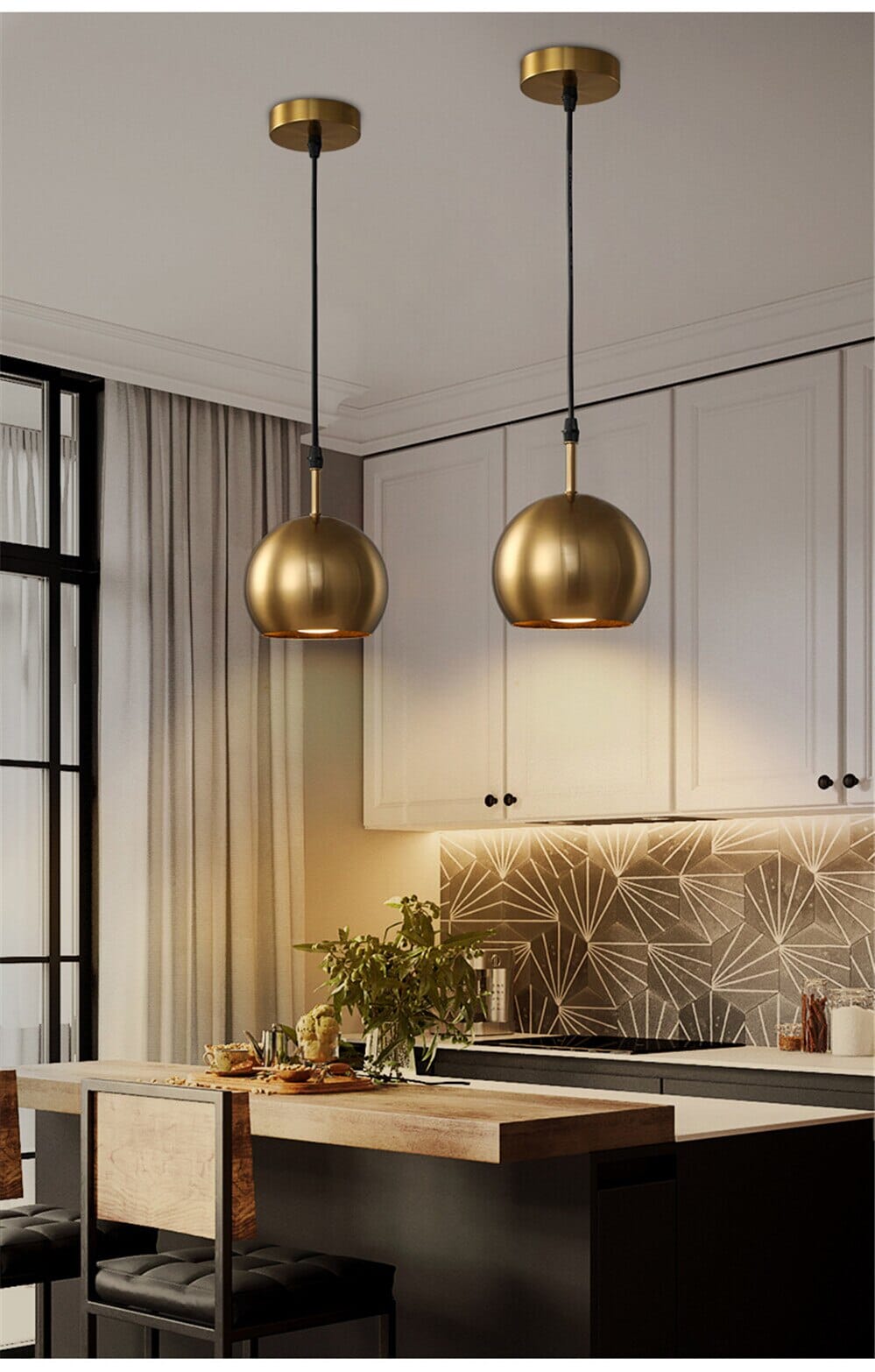 Elora Brass Pendant - OpalDwell
