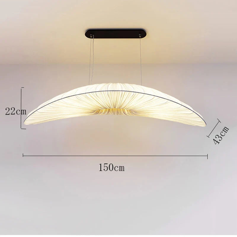 Aurelia Sailing Fabric Chandelier White LED Pendant Light OpalDwell