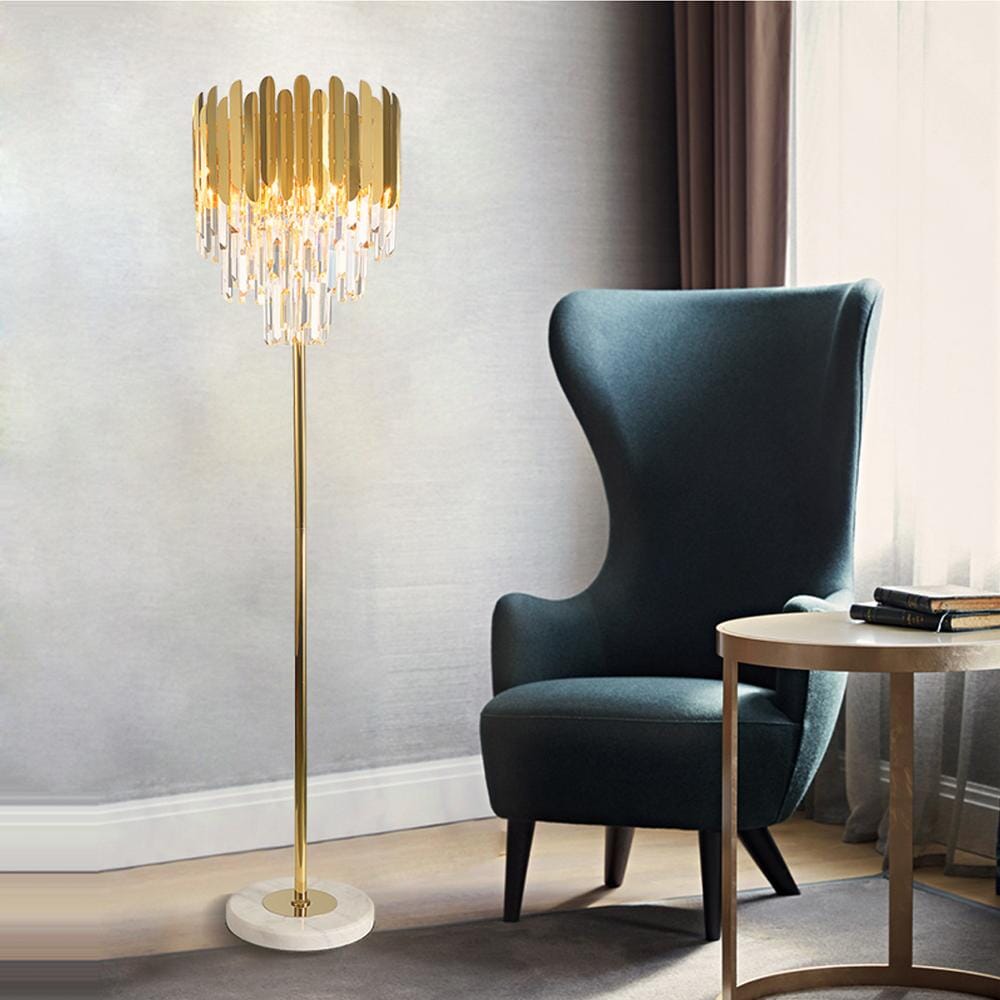Elyra | Crystal Floor & Table Lamp - OpalDwell
