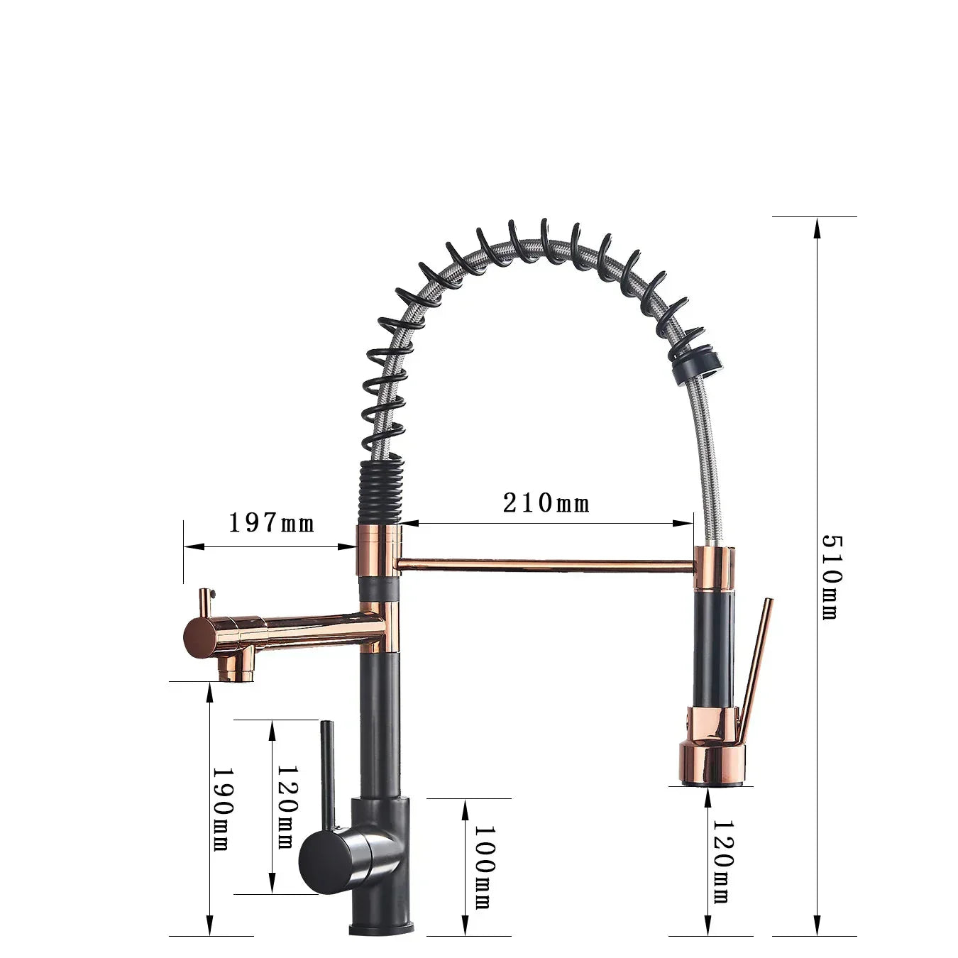 NovaFlow Dual-Spout Pull-Out Kitchen Faucet Two-Tone Finish OpalDwell
