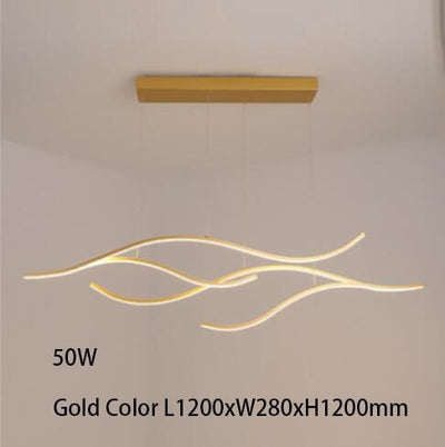 LuminaNova Geometric LED Chandelier With Abstract Design - OpalDwell