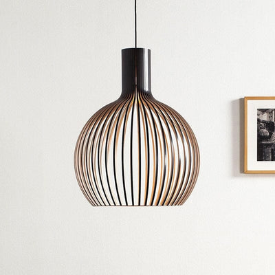 Nordhaven Wood Cage Pendant Light With Adjustable Cord - OpalDwell