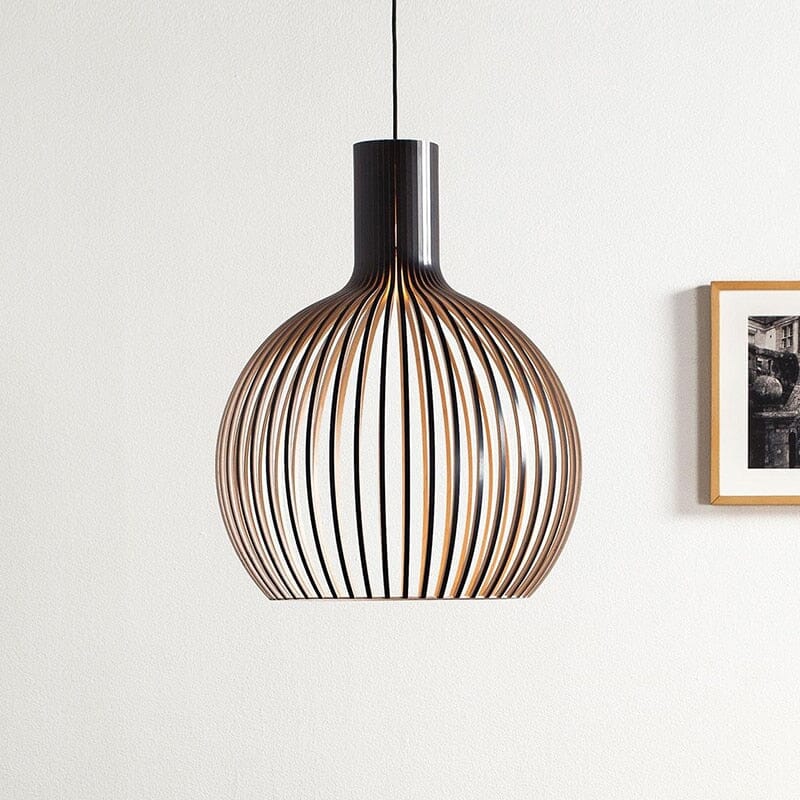 Nordhaven Wood Cage Pendant Light With Adjustable Cord - OpalDwell