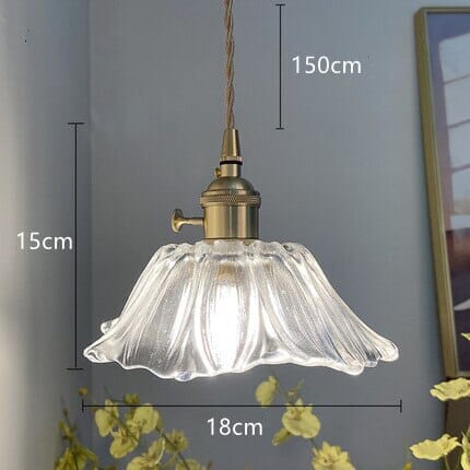 Liora | Floral Glass Pendant - OpalDwell