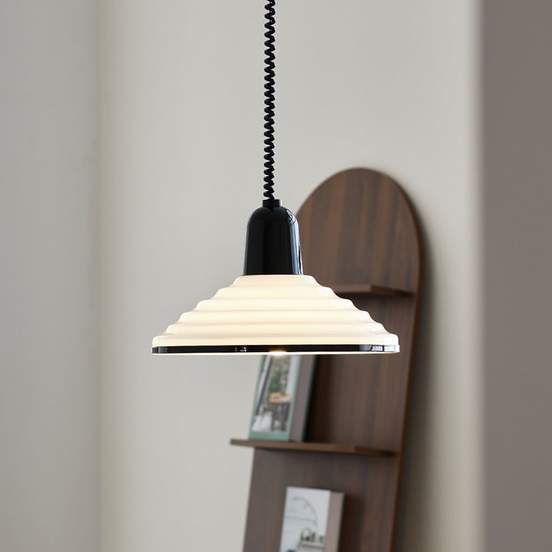 Luminelle Cream Glass Chandelier With Soft Lampshade - OpalDwell
