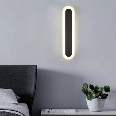 Ravelle Black Outdoor LED Wall Strip Light - OpalDwell