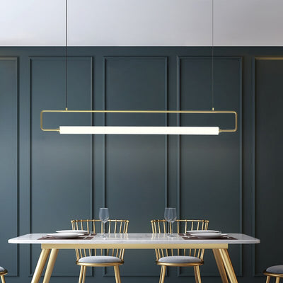 Nordis Arc Dining Bar Chandelier Black Minimalist Light - OpalDwell