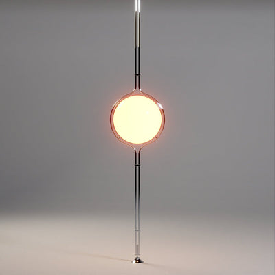 LumaCrest Floor To Ceiling Lamp With Beige Half Globes Modern Metal Frame - OpalDwell