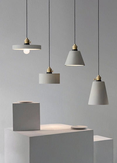 Kelda Handcrafted Cement Pendant LED Light in Nordic Style - Bulb Included | OpalDwell - OpalDwell
