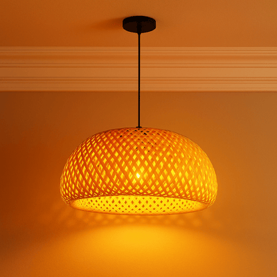 LumaRattan Bamboo Pendant Light For Cozy Ambiance OpalDwell