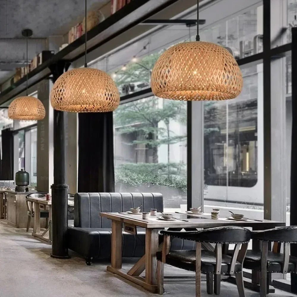 LumaRattan Bamboo Pendant Light For Cozy Ambiance OpalDwell