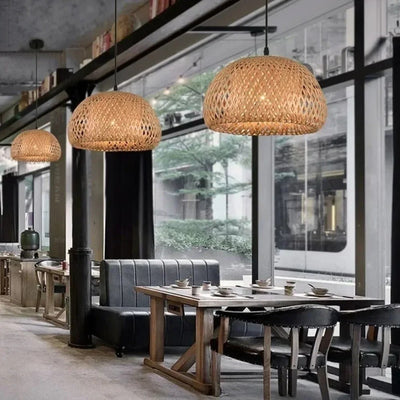 LumaRattan Bamboo Pendant Light For Cozy Ambiance OpalDwell