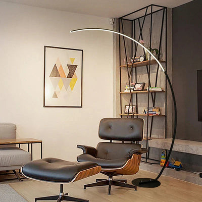 Lunara Arc LED Floor Lamp OpalDwell