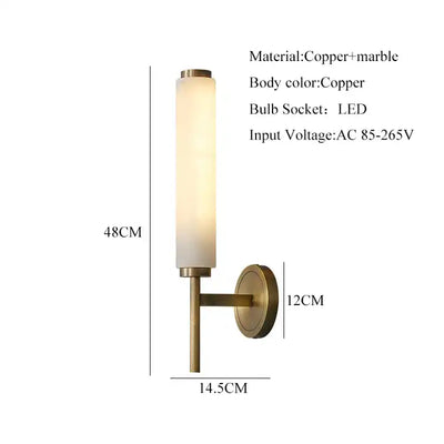 Rowan | Marble Wall Sconces - OpalDwell