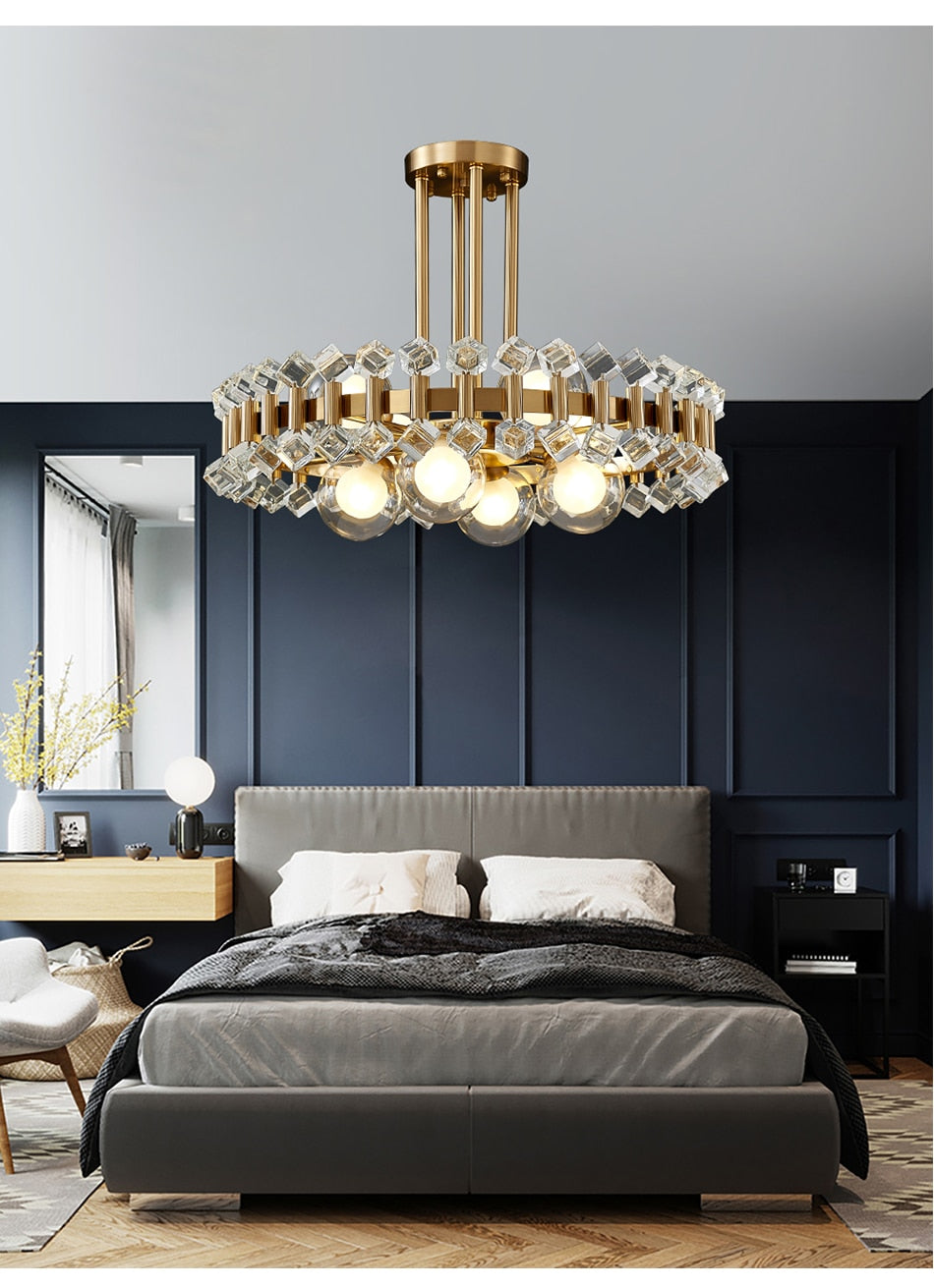 Lumira Colorful Crystal Chandelier for Living Room - OpalDwell