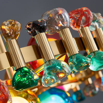 Lumira Colorful Crystal Chandelier for Living Room - OpalDwell