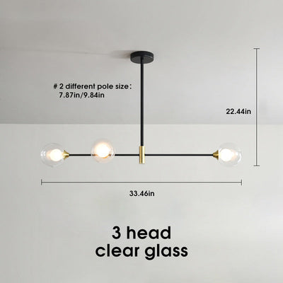 Lyra Nordic Glass Ball Ceiling Light With E27 LED Bulbs - OpalDwell
