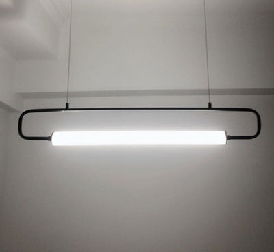 Nordis Arc Dining Bar Chandelier Black Minimalist Light - OpalDwell