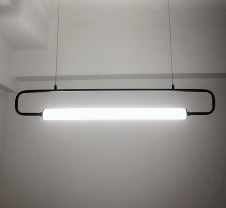 Nordis Arc Dining Bar Chandelier Black Minimalist Light - OpalDwell