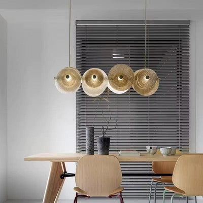Bellara Circular Glass Chandelier In Gold | OpalDwell - OpalDwell