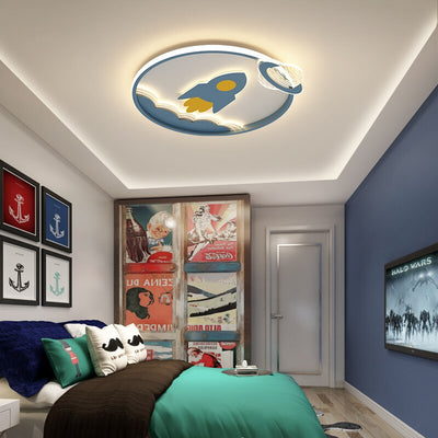 Orion Rocket Chandelier for Kids' Room | OpalDwell - OpalDwell