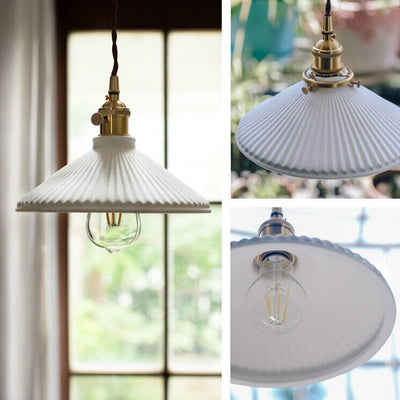 Liora | White Ceramic Pendant Lights - OpalDwell