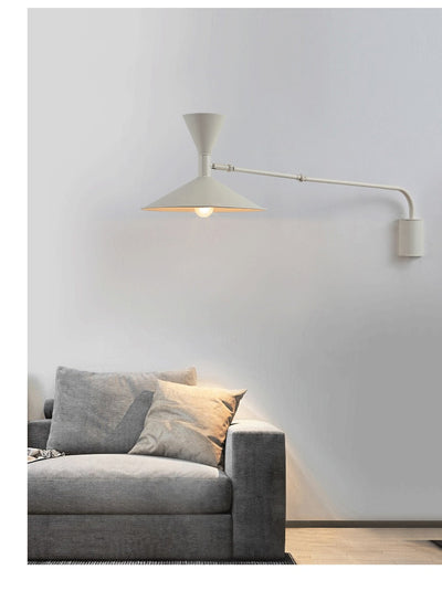 NovaSwing Wall Lamp Plug In Swing Arm for Bedroom Decor - OpalDwell