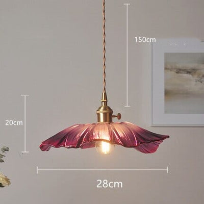 Liora | Floral Glass Pendant - OpalDwell