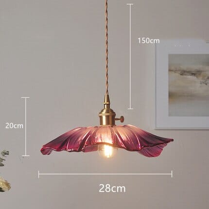 Liora | Floral Glass Pendant - OpalDwell