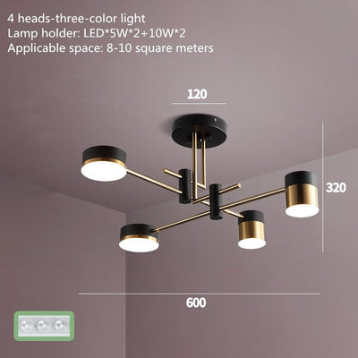 Elara | Scandinavian Black And Gold Chandelier | OpalDwell - OpalDwell