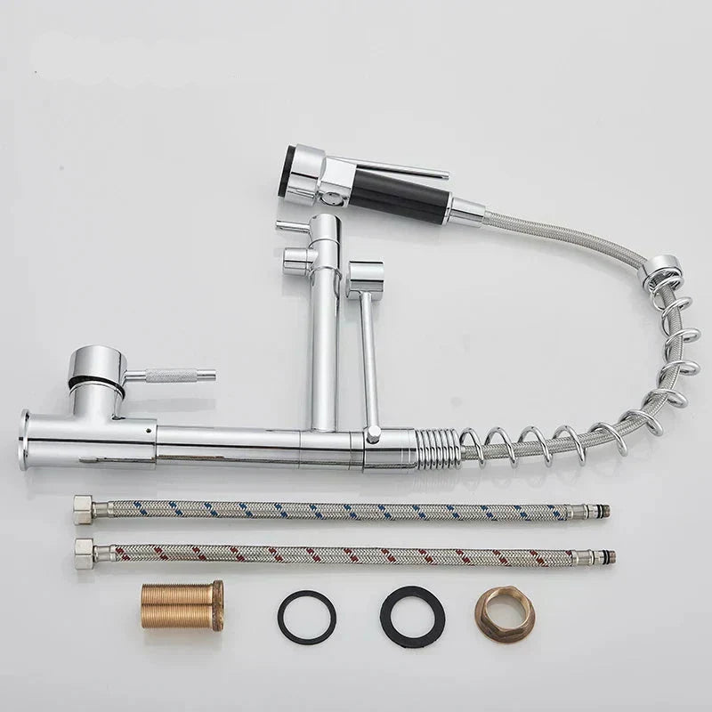 NovaFlow Dual-Spout Pull-Out Kitchen Faucet Two-Tone Finish OpalDwell